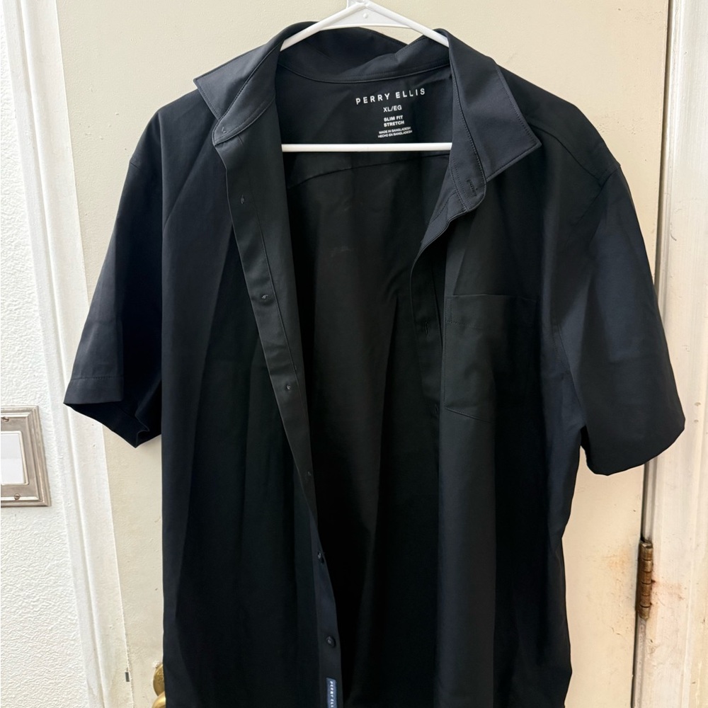 Perry Ellis Charcoal Slim Fit Shirt